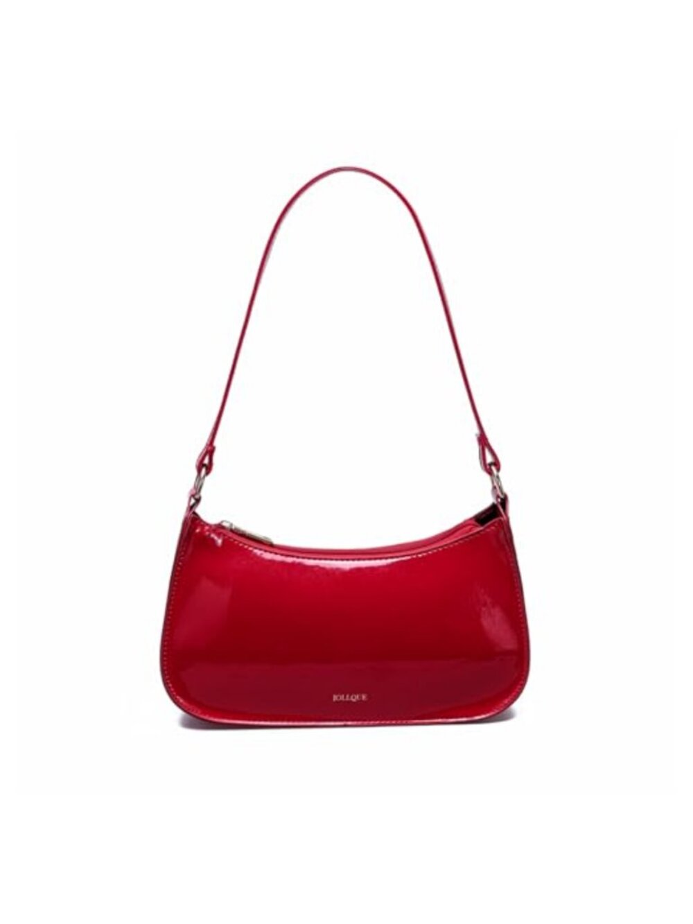Patent Leather Shoulder Bag Women Y2K Baguette Purse Mini Crossbody Clutch